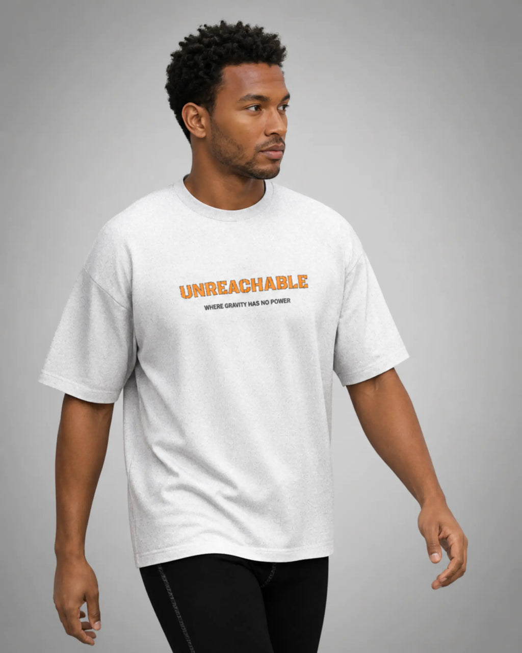 Designosor unreachable graphic oversized t-shirt in white