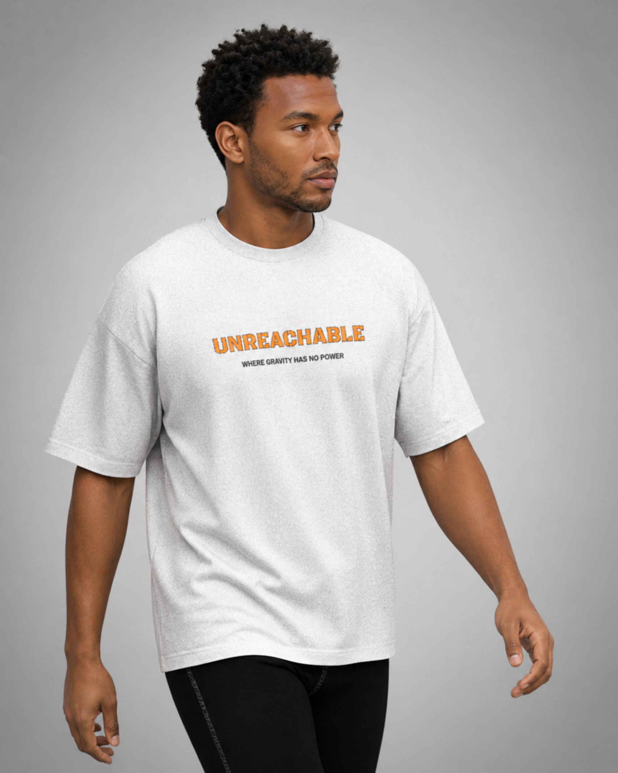 Designosor unreachable graphic oversized t-shirt in white