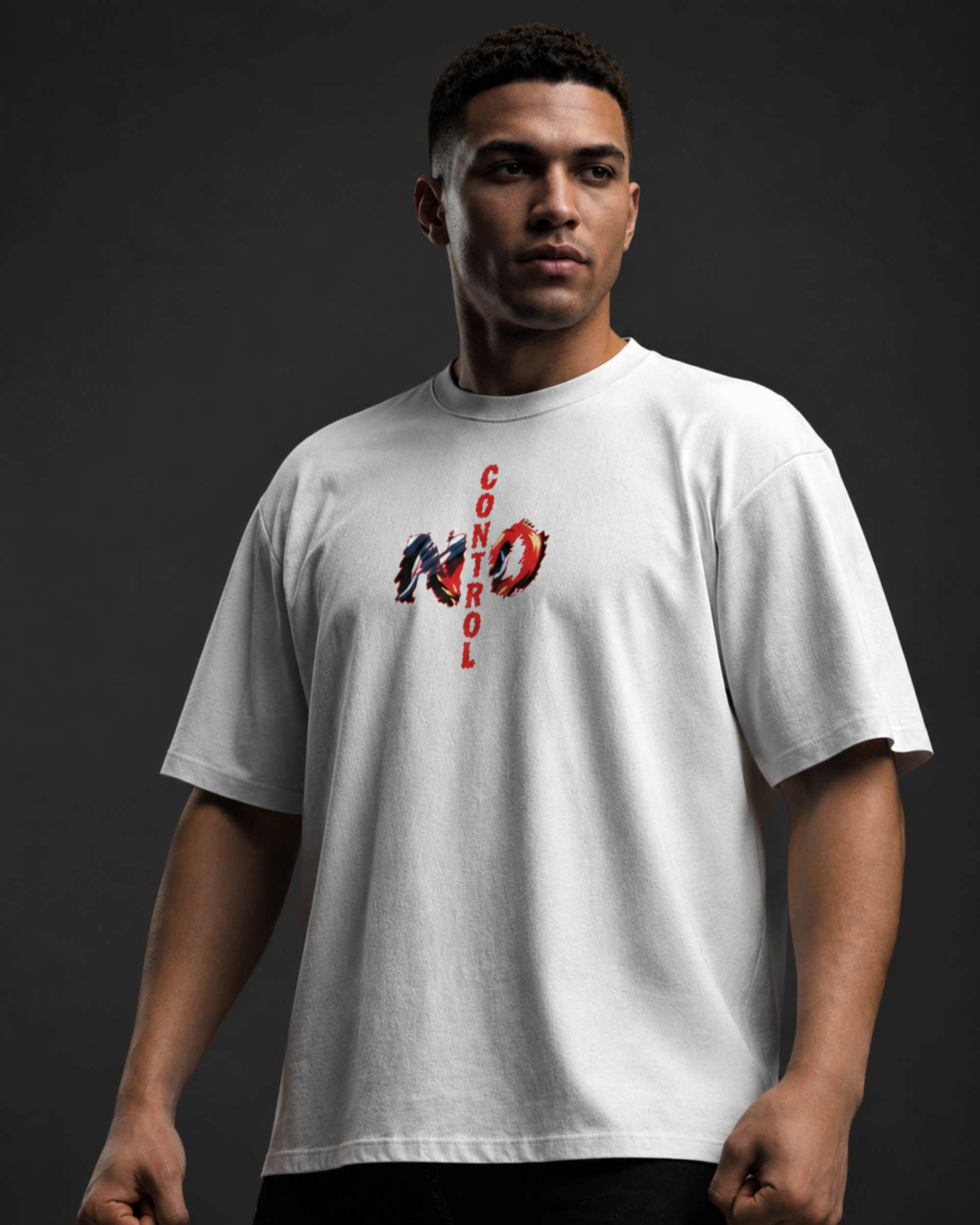 Designosor Untamed graphic oversized t-shirt in white
