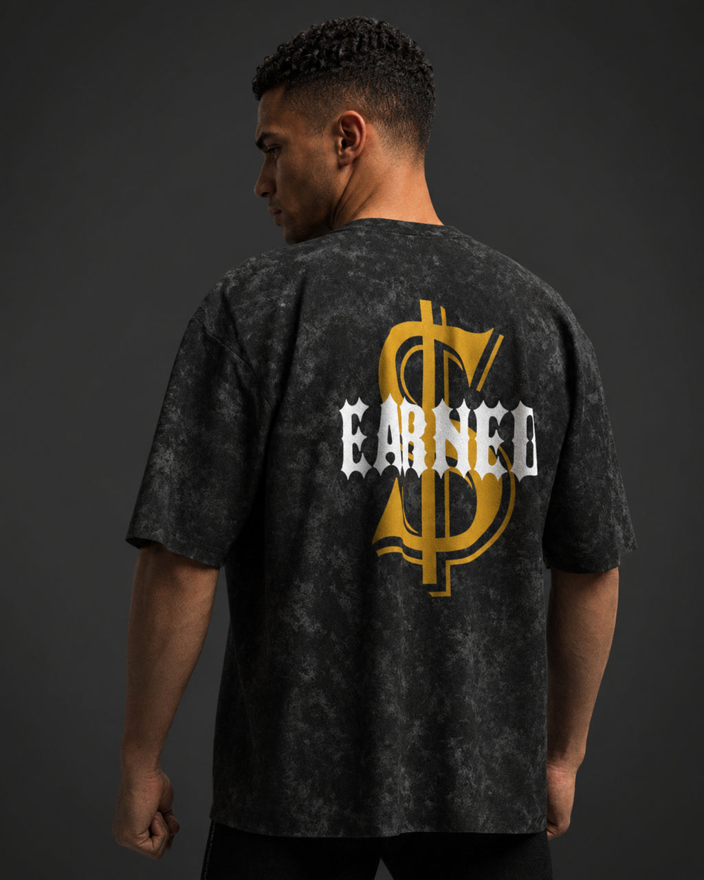 Earned Oversized Acid Wash Tee (Unisex)