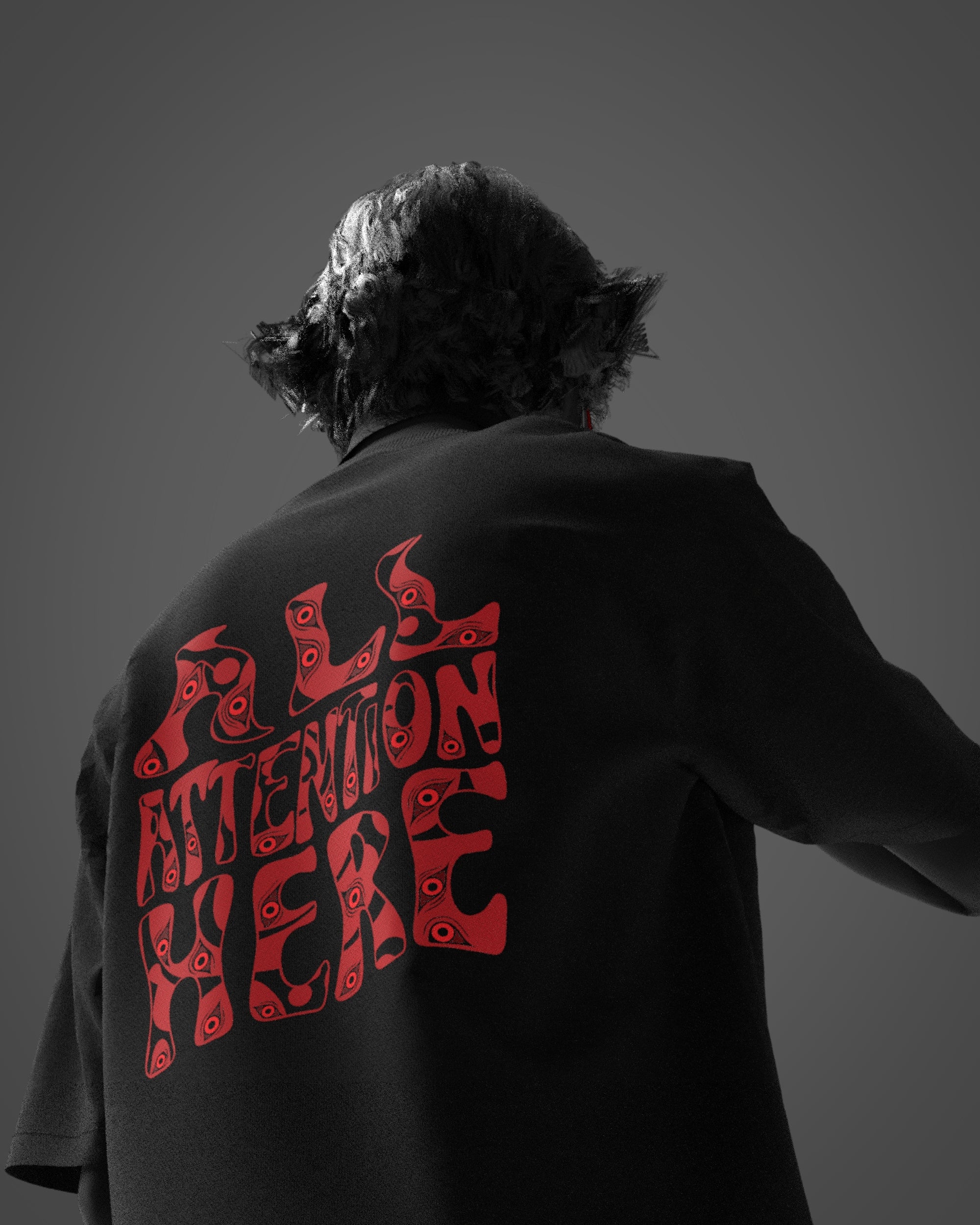 All Attention Here Oversized Tee