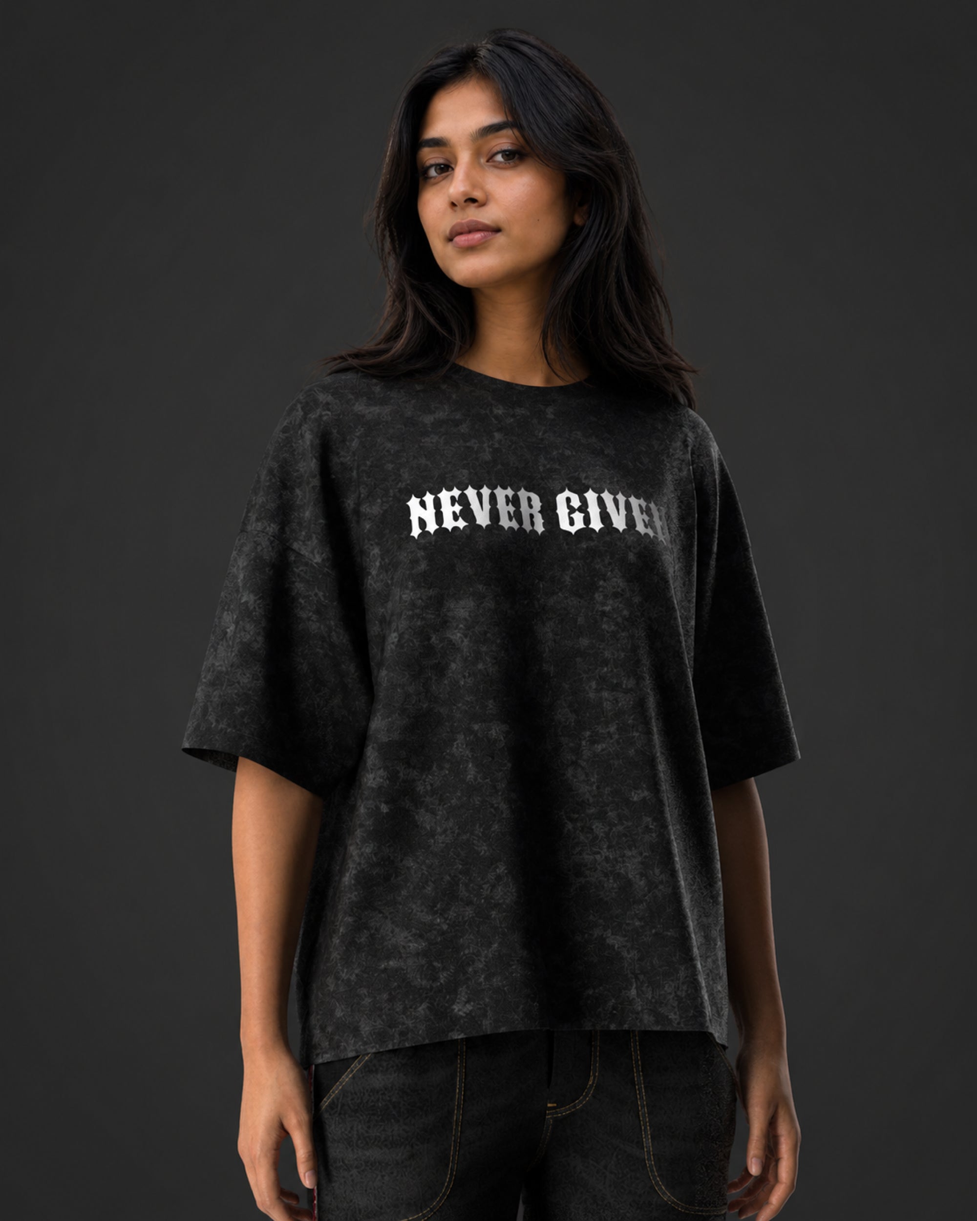 Earned Oversized Acid Wash Tee (Unisex)