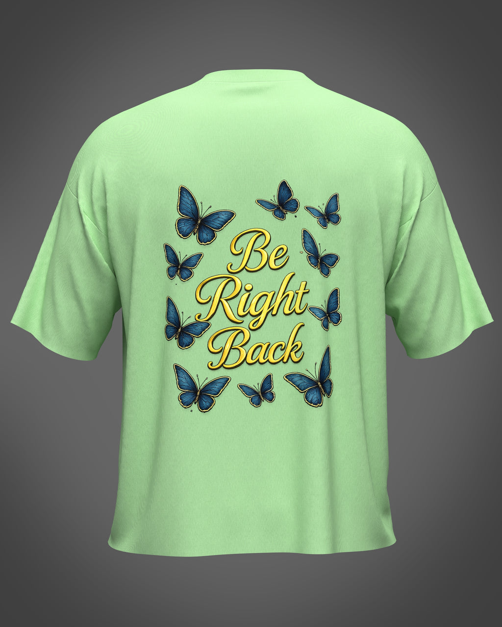 Pista t-shirt with blue butterfly design 