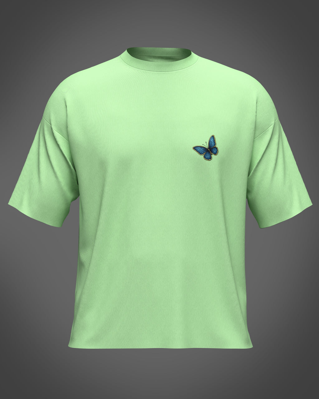 Pista t-shirt with blue butterfly design 