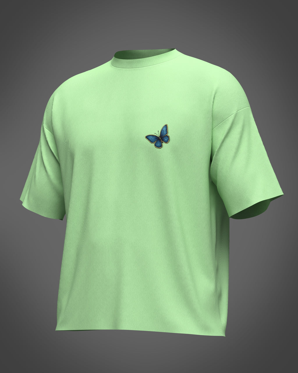 Pista t-shirt with blue butterfly design 