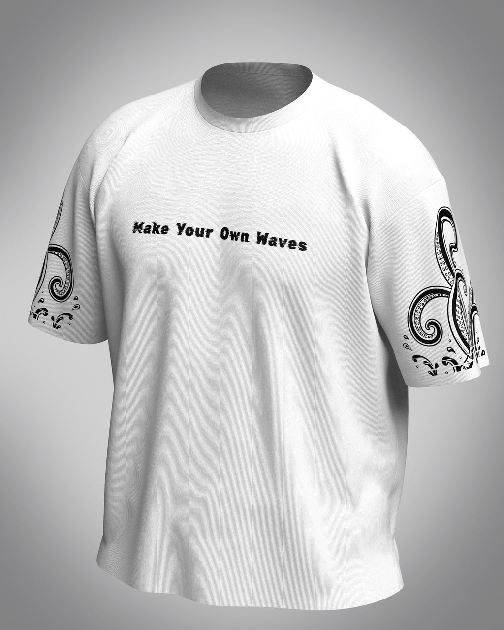 Designosor kraken graphic oversized t-shirt in white