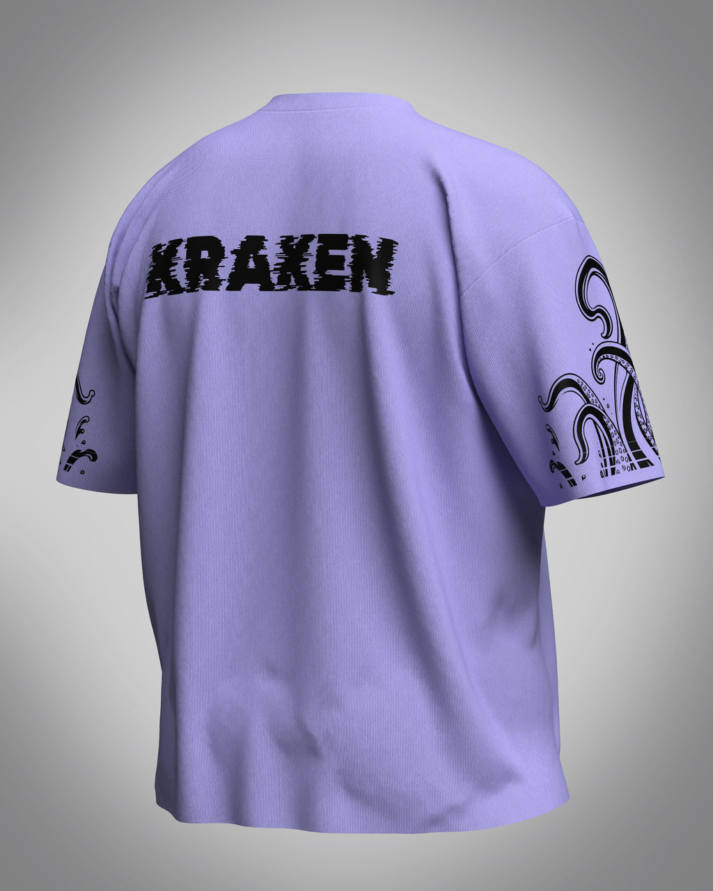 Designosor kraken graphic oversized t-shirt in Lilac