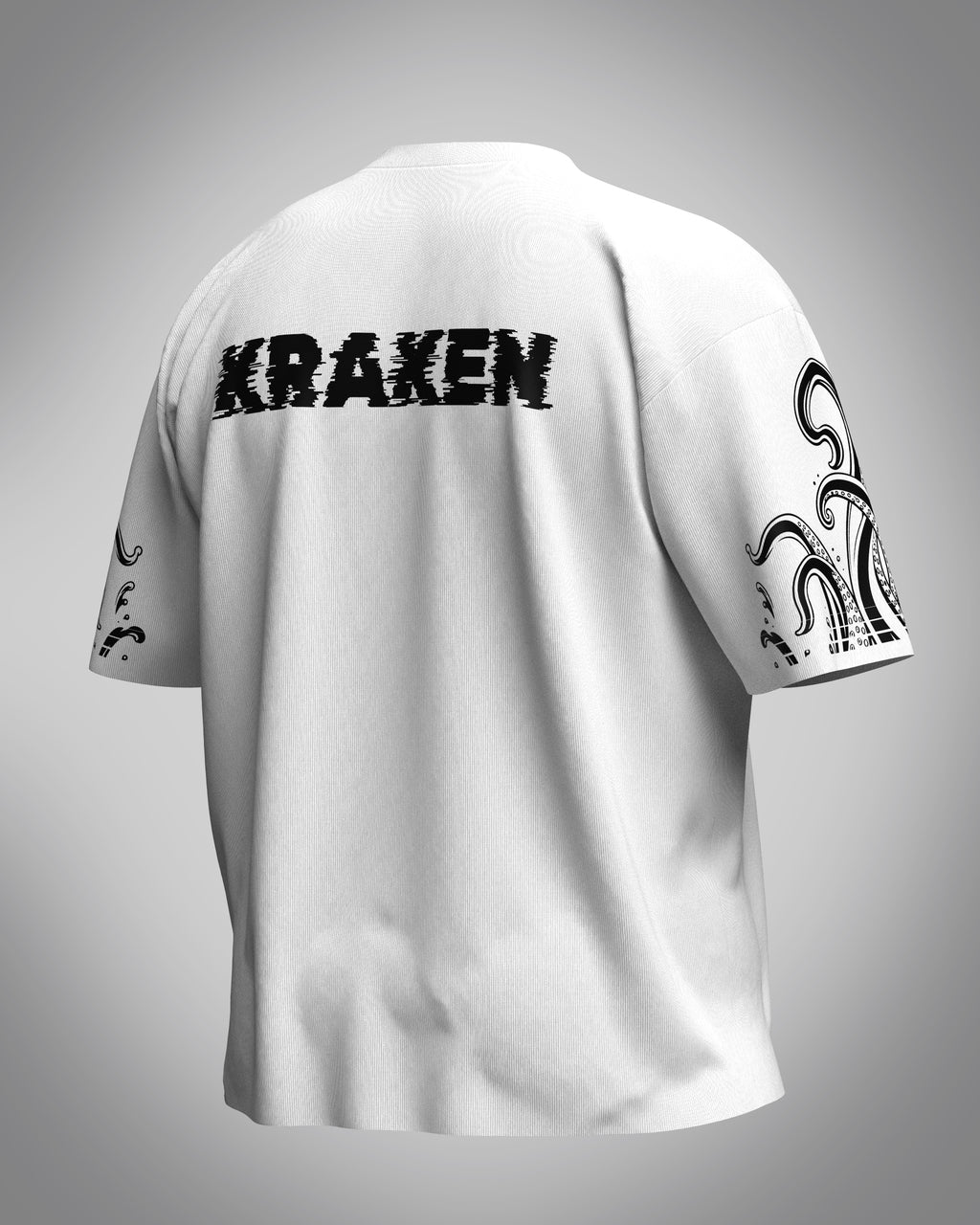 Designosor kraken graphic oversized t-shirt in white