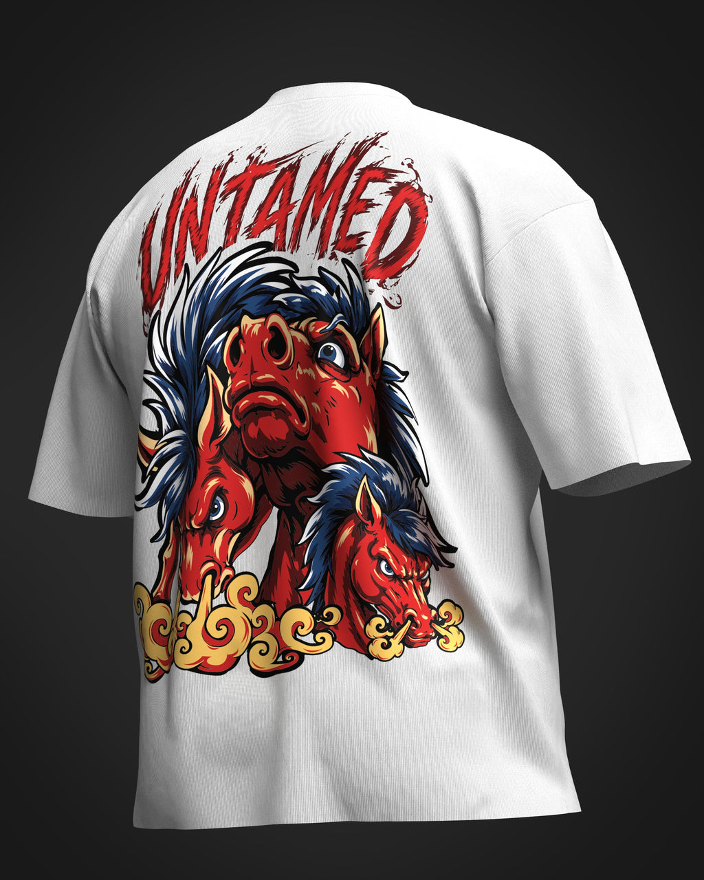 Designosor Untamed graphic oversized t-shirt in white