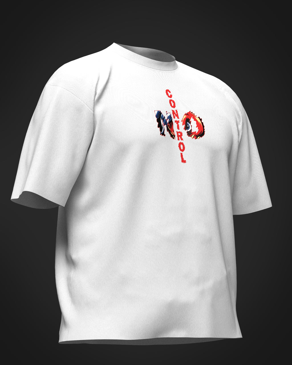Designosor Untamed graphic oversized t-shirt in white