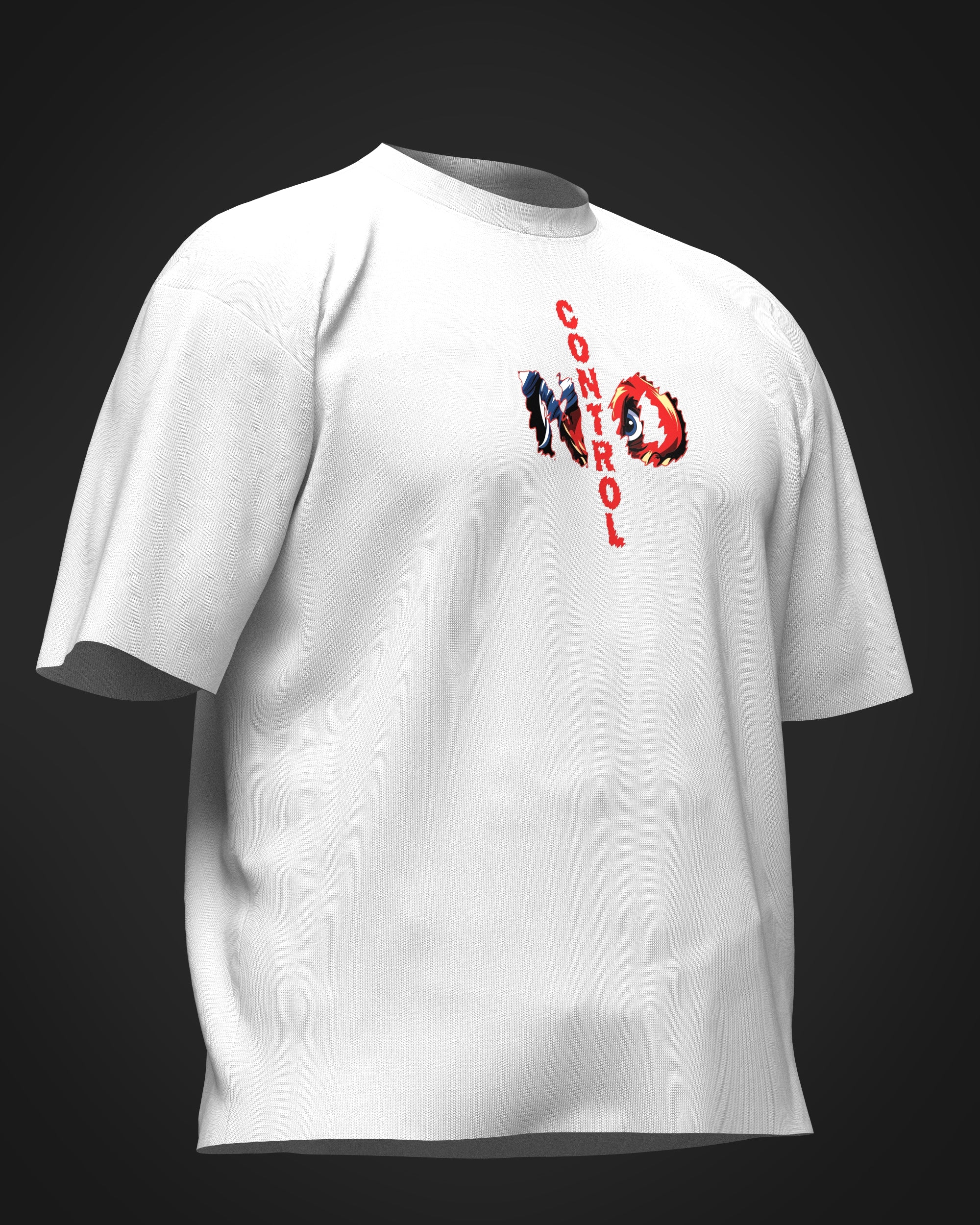 Designosor Untamed graphic oversized t-shirt in white