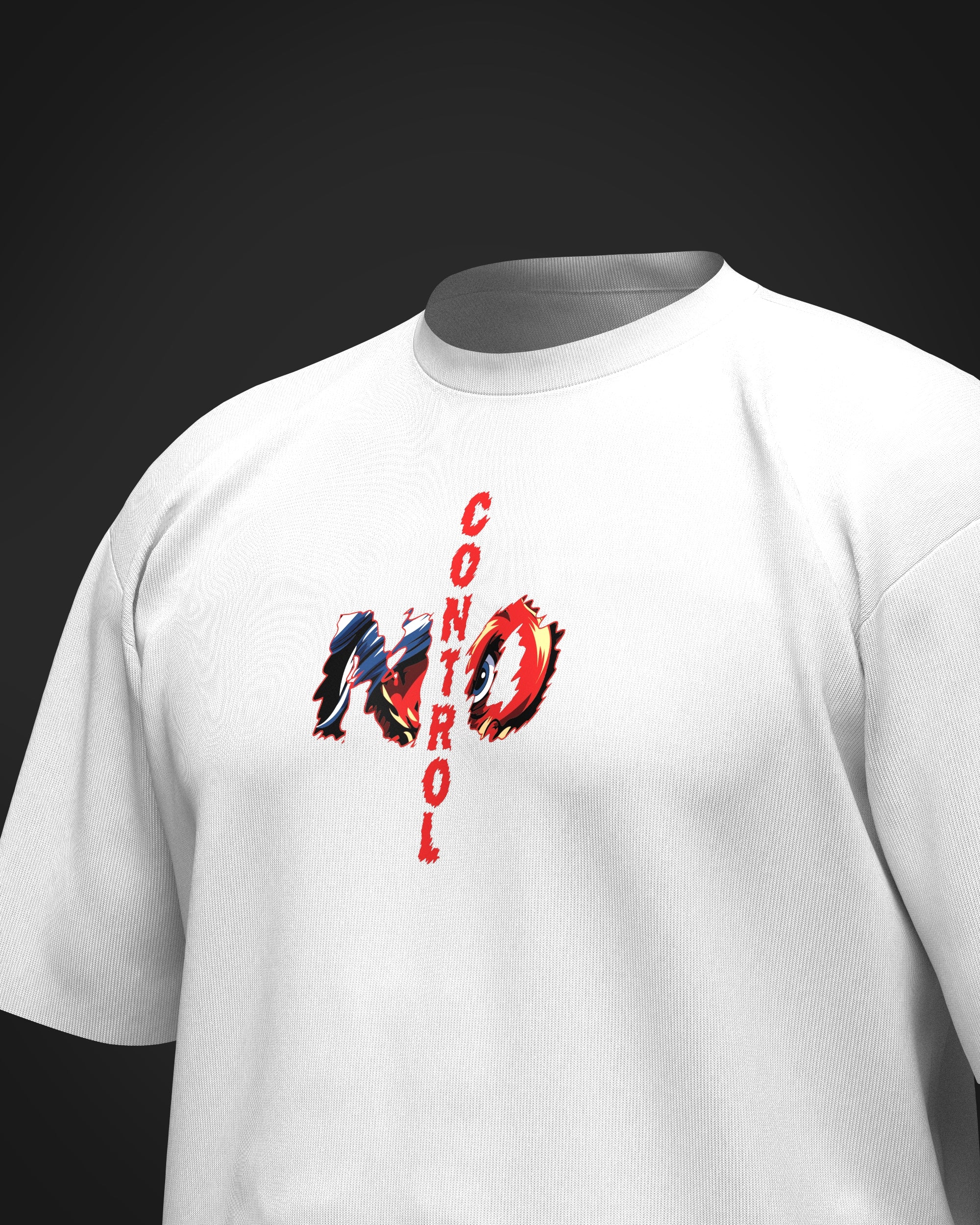 Designosor Untamed graphic oversized t-shirt in white