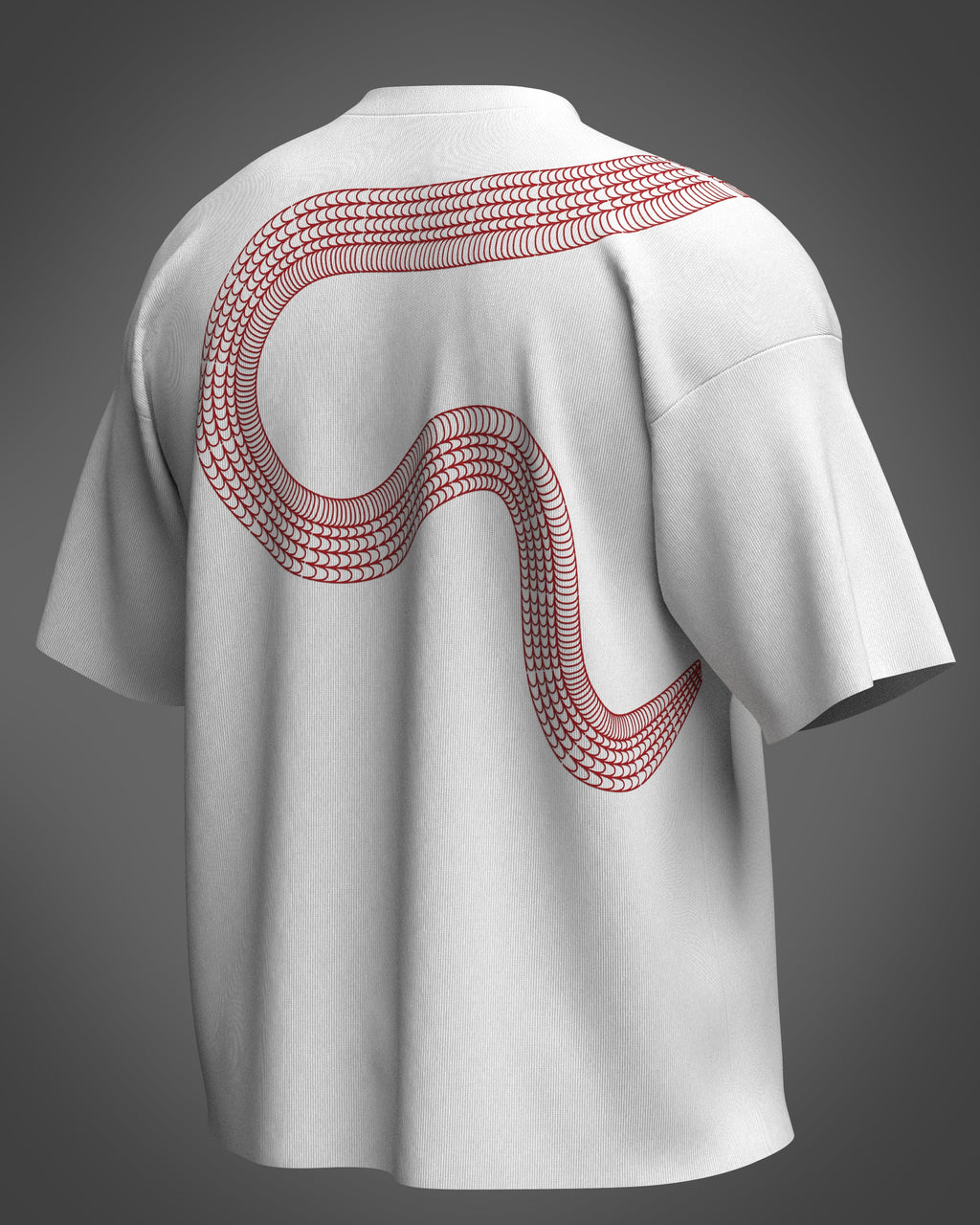 Designosor dragon flow graphic oversized  t-shirt in white