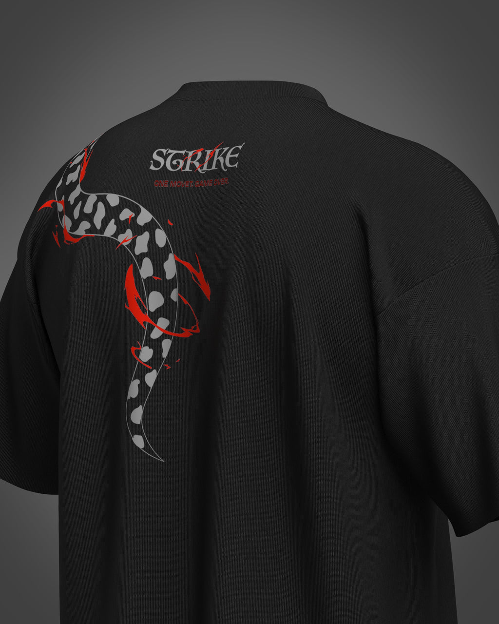 Designosor strike graphic oversized t-shirt in black