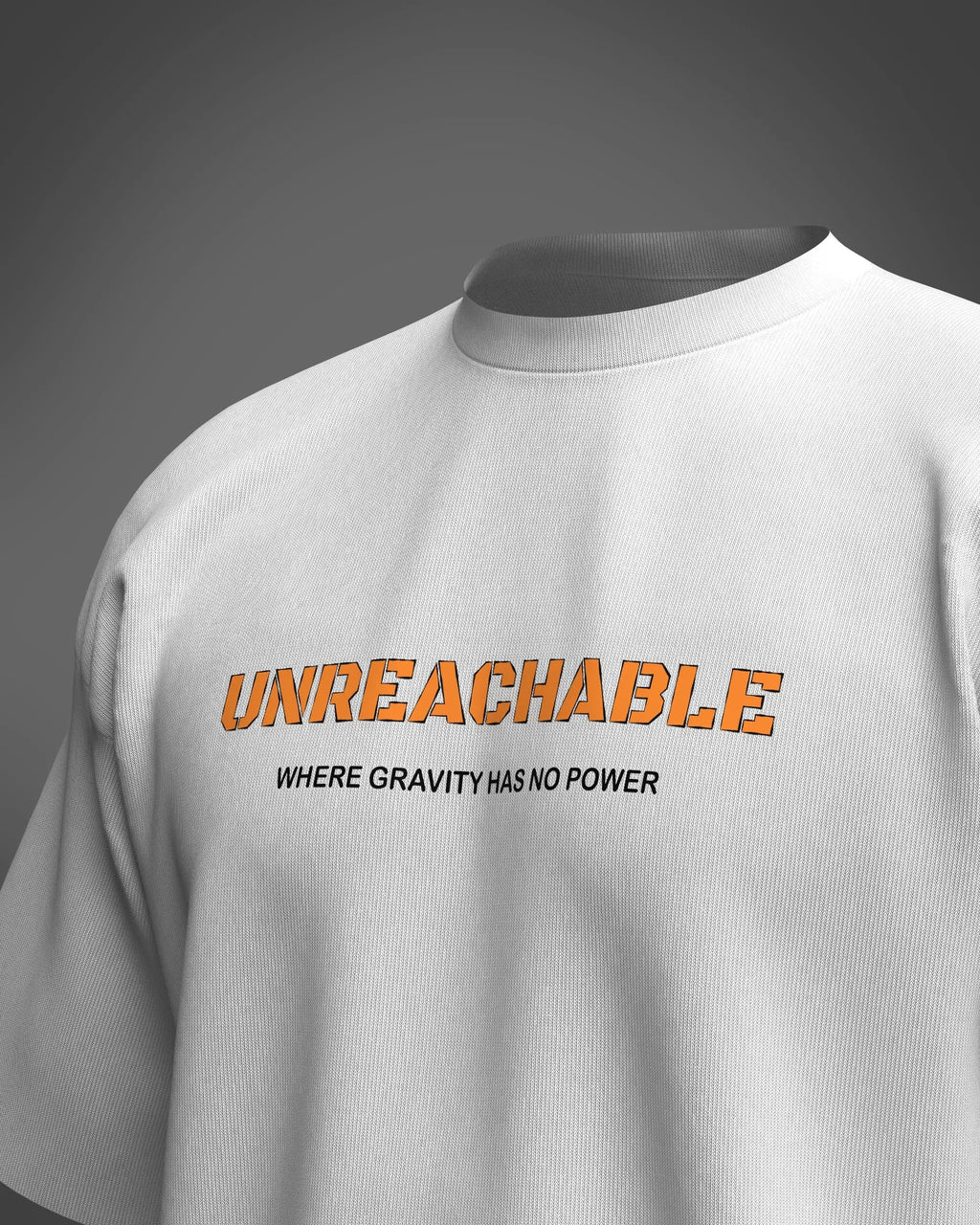 Designosor unreachable graphic oversized t-shirt in white