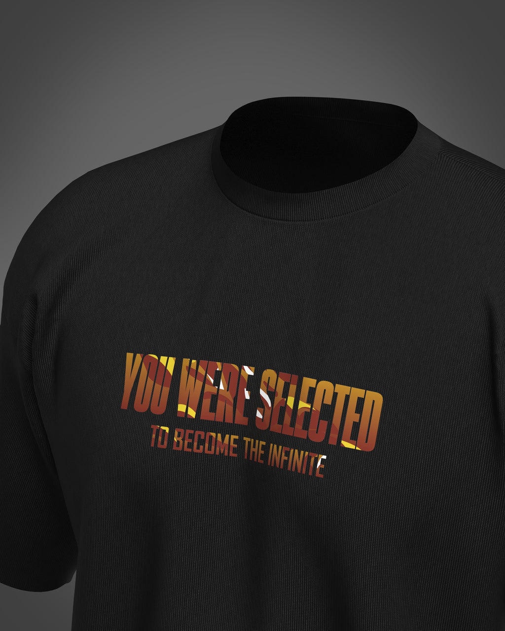Designosor you were selected graphic oversized t-shirt in black