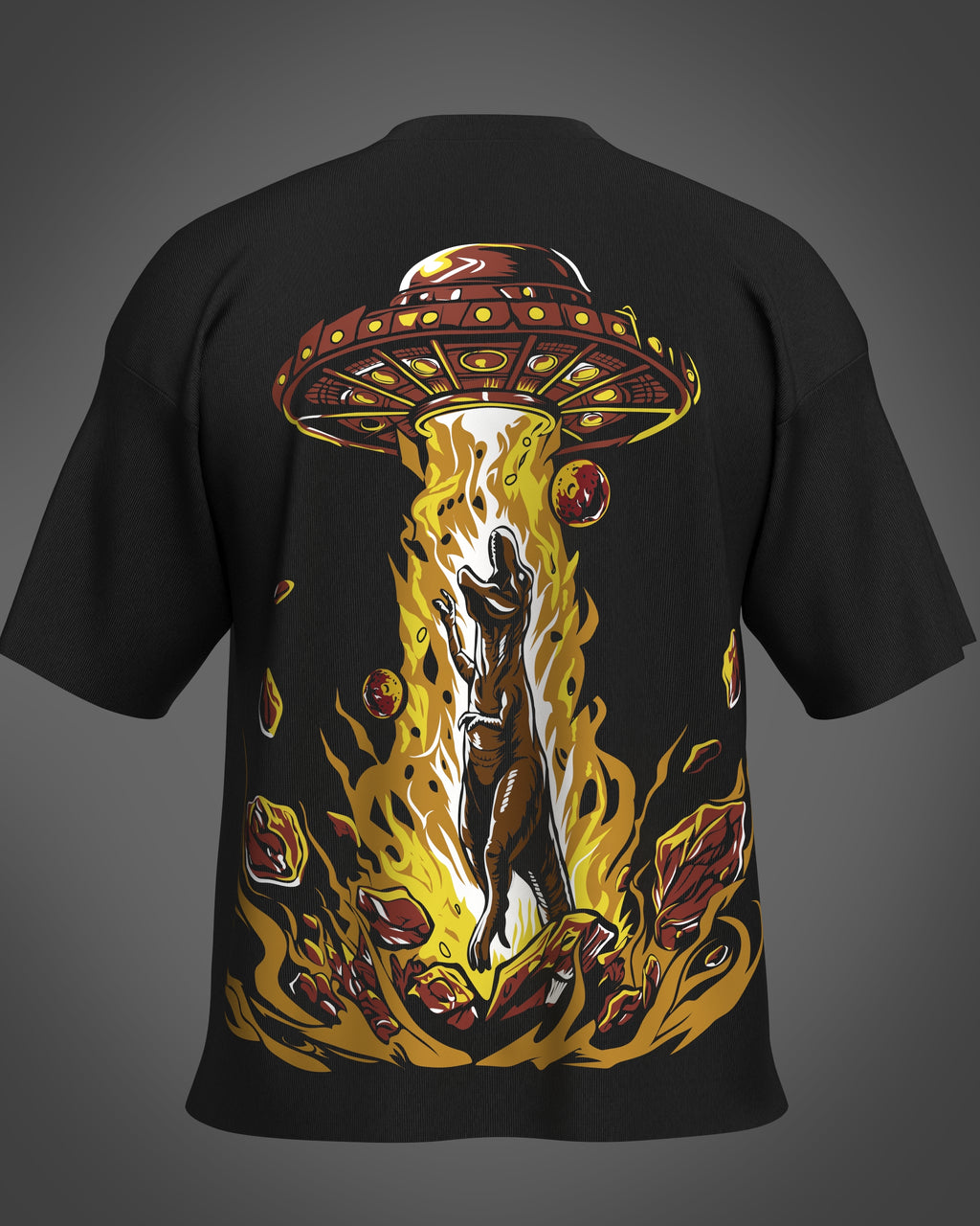 Designosor you were selected graphic oversized t-shirt in black